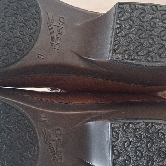 Dansko Cordovan Burnished Full Grain  Leather Mary Jane Clogs Comfort Sz 41 - Picture 11 of 12